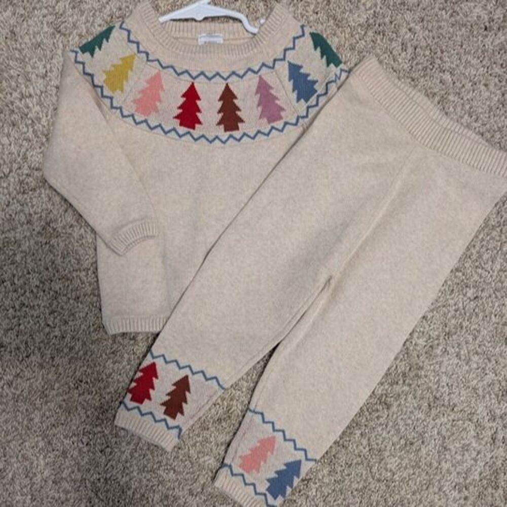 Hanna Andersson Organic Cotton Rainbow Trees Matching Set size 2T